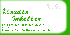 klaudia inkeller business card